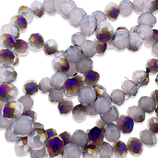 Facet rondel imitatie jade paars 4mm - ±130 stuks-Kralen-Kraaltjes van Renate