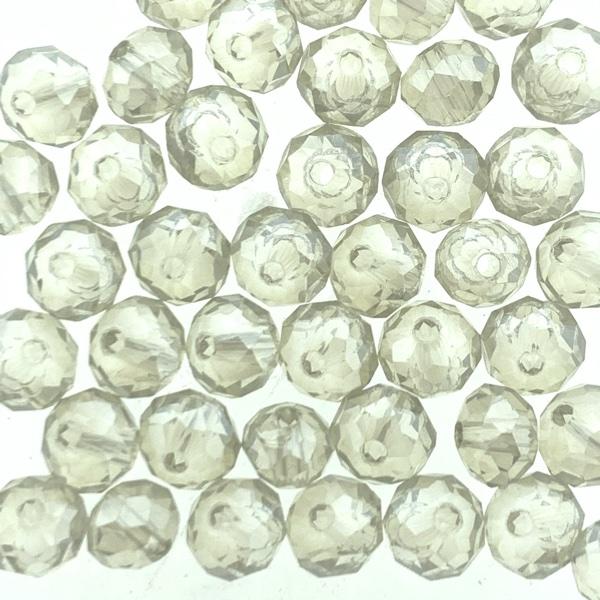 Facet rondel light grey 6x4mm - 45 stuks-Kraaltjes van Renate
