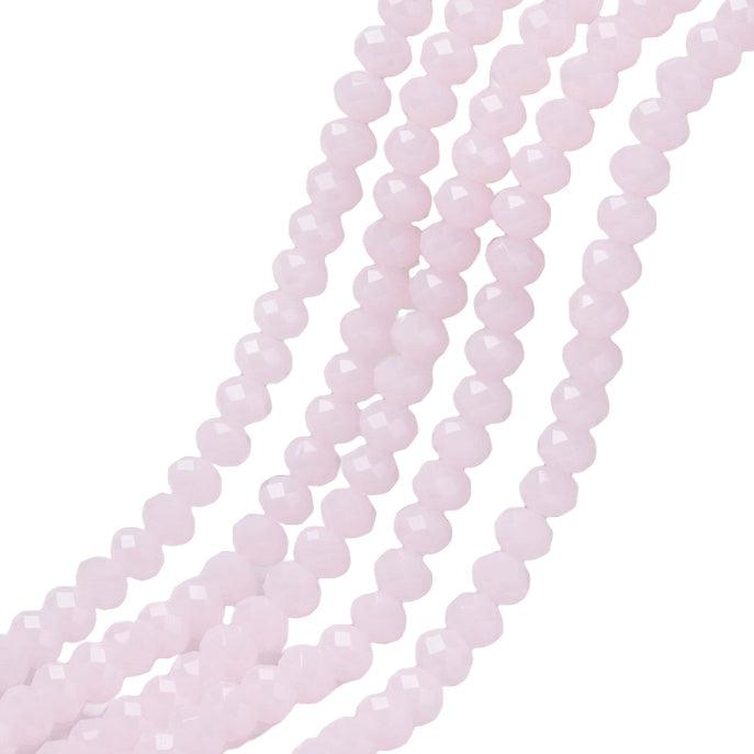 Facet rondel light roze 4mm - ±107 stuks-Kralen-Kraaltjes van Renate
