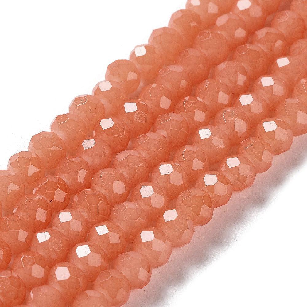 Facet rondel light salmon 6x5mm - ±85 stuks-Kralen-Kraaltjes van Renate