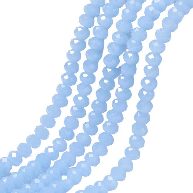 Facet rondel light sky blue 4mm - ±125 stuks-Kralen-Kraaltjes van Renate