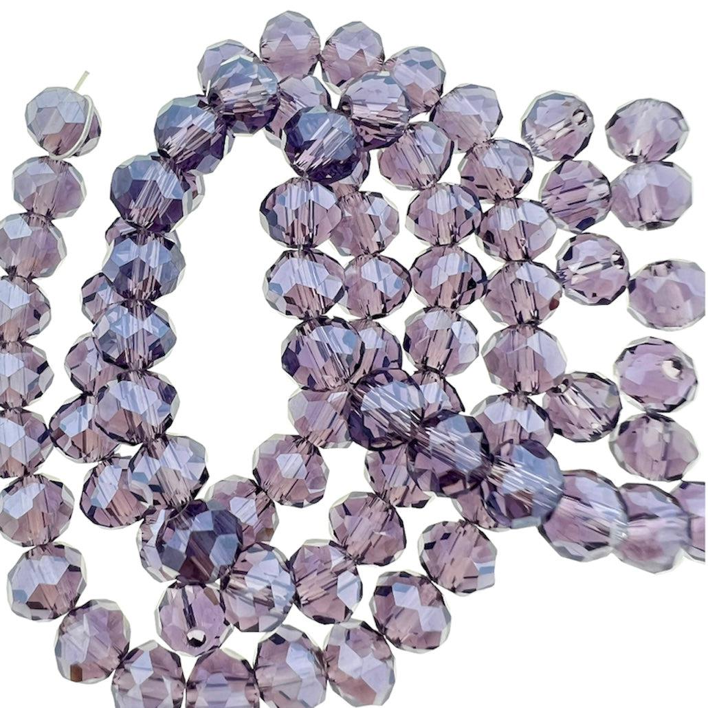 Facet rondel luster plated paars 6mm - ±90 stuks-Kralen-Kraaltjes van Renate