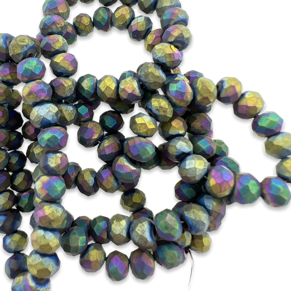 Facet rondel matte style 4mm - ±150 stuks-Kralen-Kraaltjes van Renate
