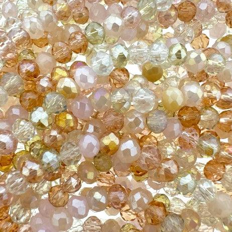 Facet rondel misty rose electroplate 4x3mm - ±140 stuks-Kralen-Kraaltjes van Renate