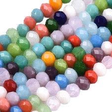 Facet rondel mixed color 3x2mm - ±189 stuks-Kralen-Kraaltjes van Renate