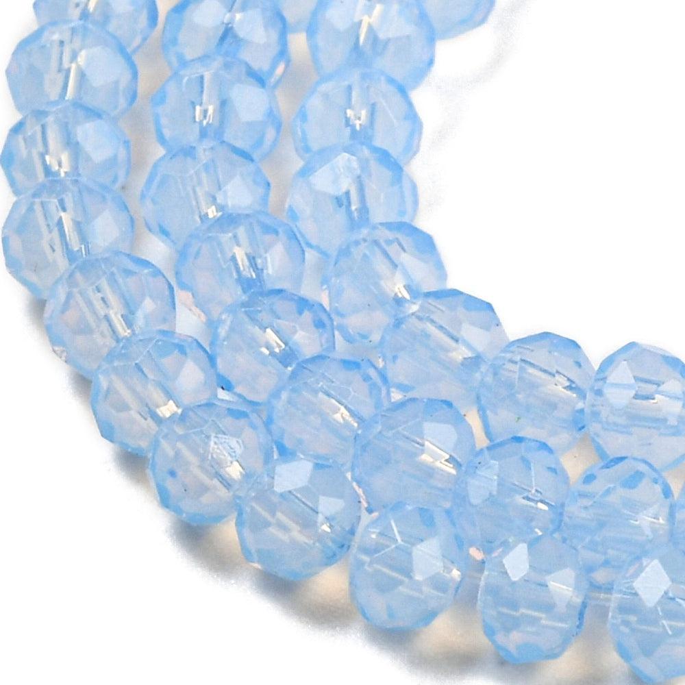 Facet rondel opaliet lightblue 3,5x3mm - ±135 stuks-Kralen-Kraaltjes van Renate