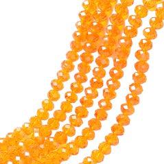Facet rondel oranje 4mm - ±120 stuks-Kralen-Kraaltjes van Renate