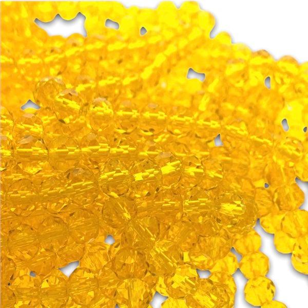 Facet rondel oranje transparant 6x4mm - 90 stuks-Kralen-Kraaltjes van Renate