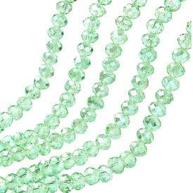 Facet rondel pale green 4x3mm - ±125 stuks-Kralen-Kraaltjes van Renate