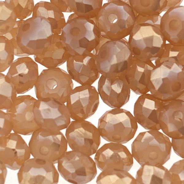Facet rondel peach AB 4x3mm - 90 stuks-Kraaltjes van Renate