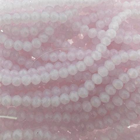 Facet rondel pink 4x3mm - ±130 stuks-Kralen-Kraaltjes van Renate