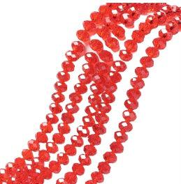Facet rondel rood 4mm - ±120 stuks-Kralen-Kraaltjes van Renate
