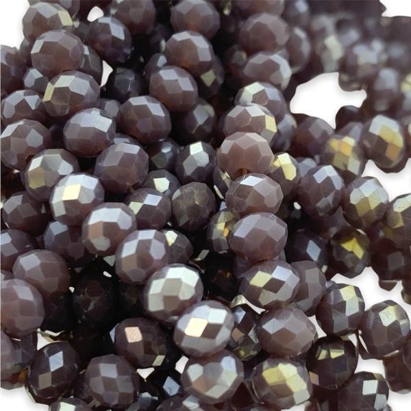 Facet rondel shiny purple AB 6x4mm - 90 stuks-Kralen-Kraaltjes van Renate