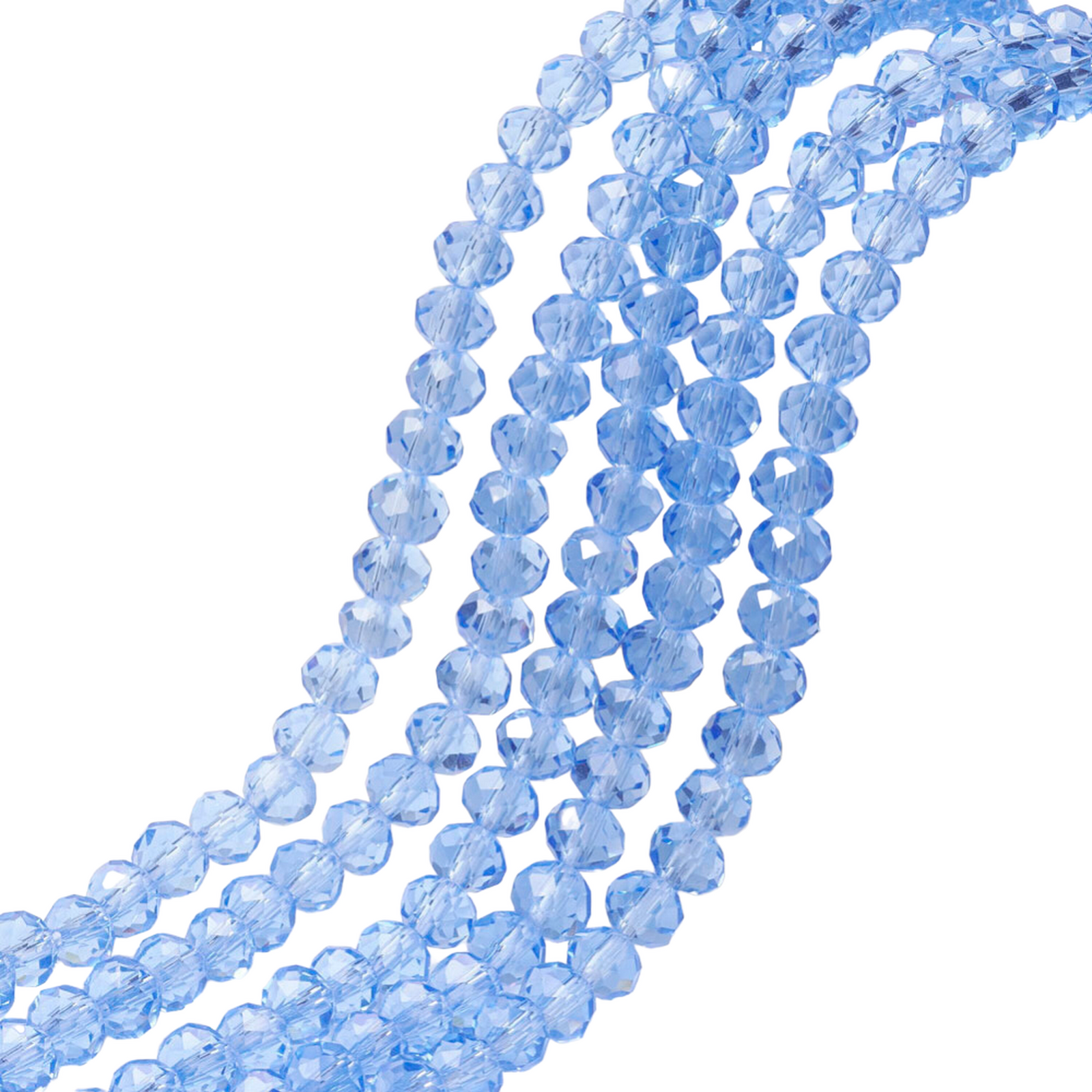 Facet rondel sky light blue 4mm - ±125 stuks-Kralen-Kraaltjes van Renate