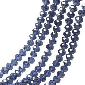 Facet rondel slate blue 4mm - ±120 stuks-Kralen-Kraaltjes van Renate