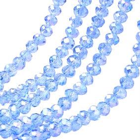 Facet rondel spicey blue 4mm - ±120 stuks-Kralen-Kraaltjes van Renate