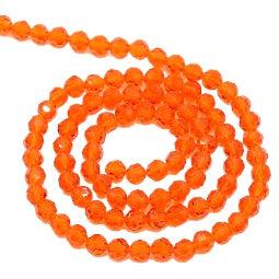 Facet rondel spicey oranje 4mm - ±120 stuks-Kralen-Kraaltjes van Renate