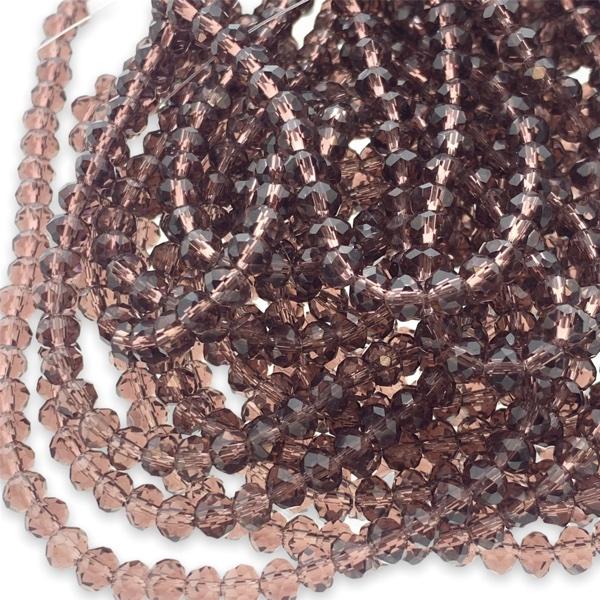 Facet rondel transparant paars 4x3mm - ±130 stuks-Kralen-Kraaltjes van Renate