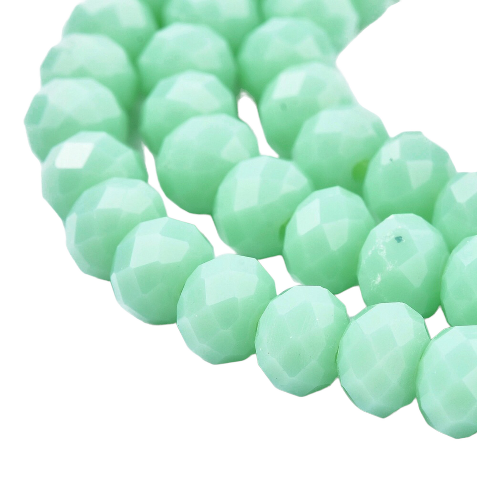 Facet rondel turquoise 4mm - ±130 stuks-Kralen-Kraaltjes van Renate