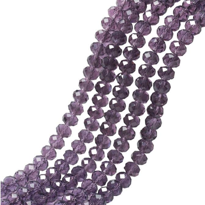 Facet rondel violet red 4mm - ±125 stuks-Kralen-Kraaltjes van Renate