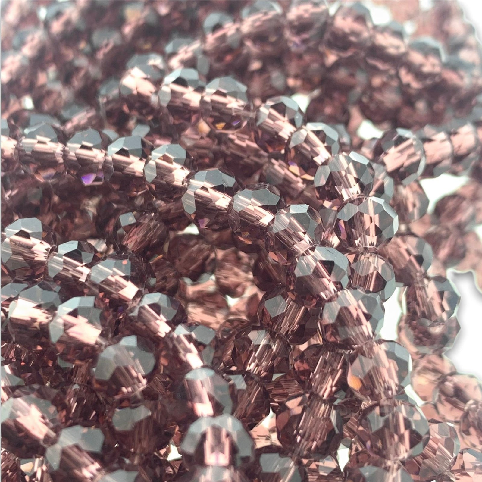 Facet rondel violet transparant 6x4mm - 90 stuks-Kralen-Kraaltjes van Renate