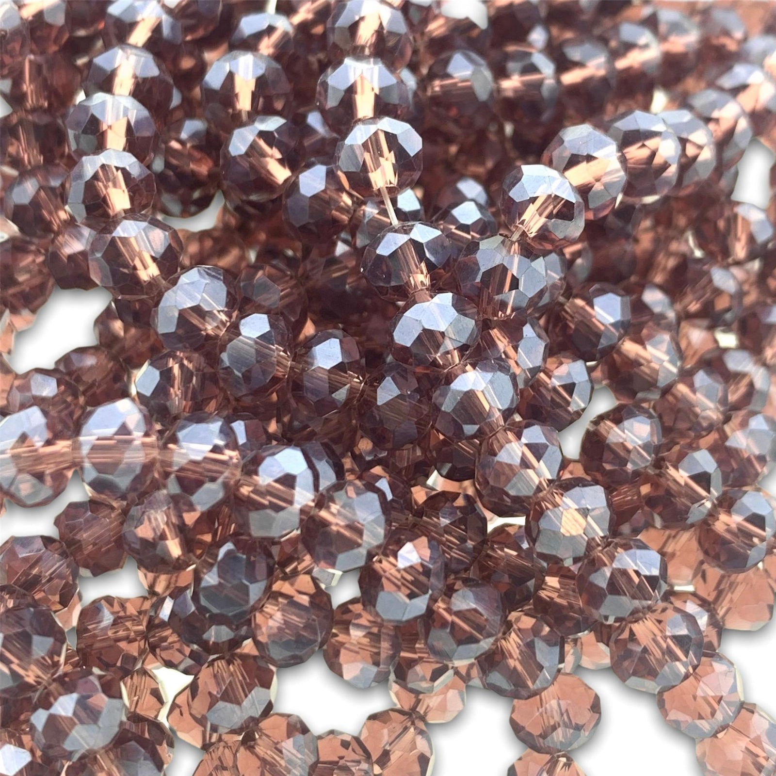 Facet rondel violet transparant glans 6x4mm - 90 stuks-Kralen-Kraaltjes van Renate