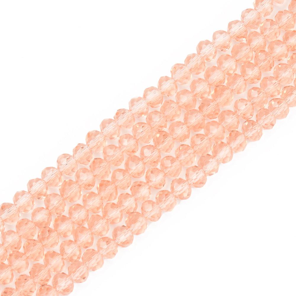 Facet rondel zalm 4mm - ±125 stuks-Kralen-Kraaltjes van Renate
