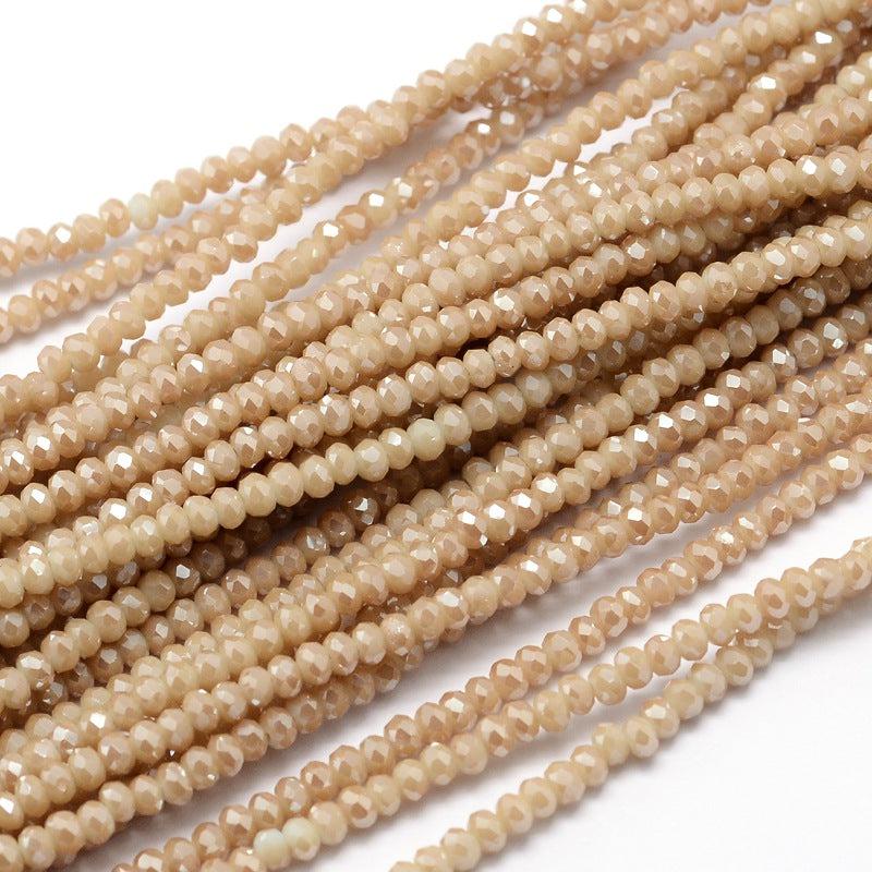 Facet rondelle electroplated 3x2mm bisque- per ±200 stuks-Kralen-Kraaltjes van Renate