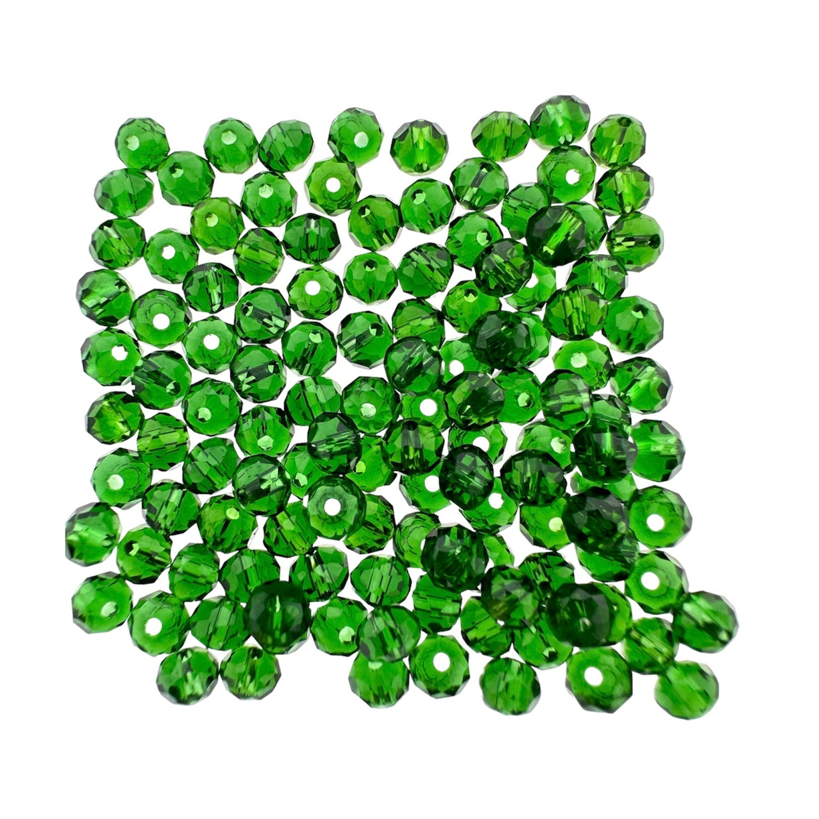 Facet rondelle green 4x3mm - 125 stuks-Kralen-Kraaltjes van Renate