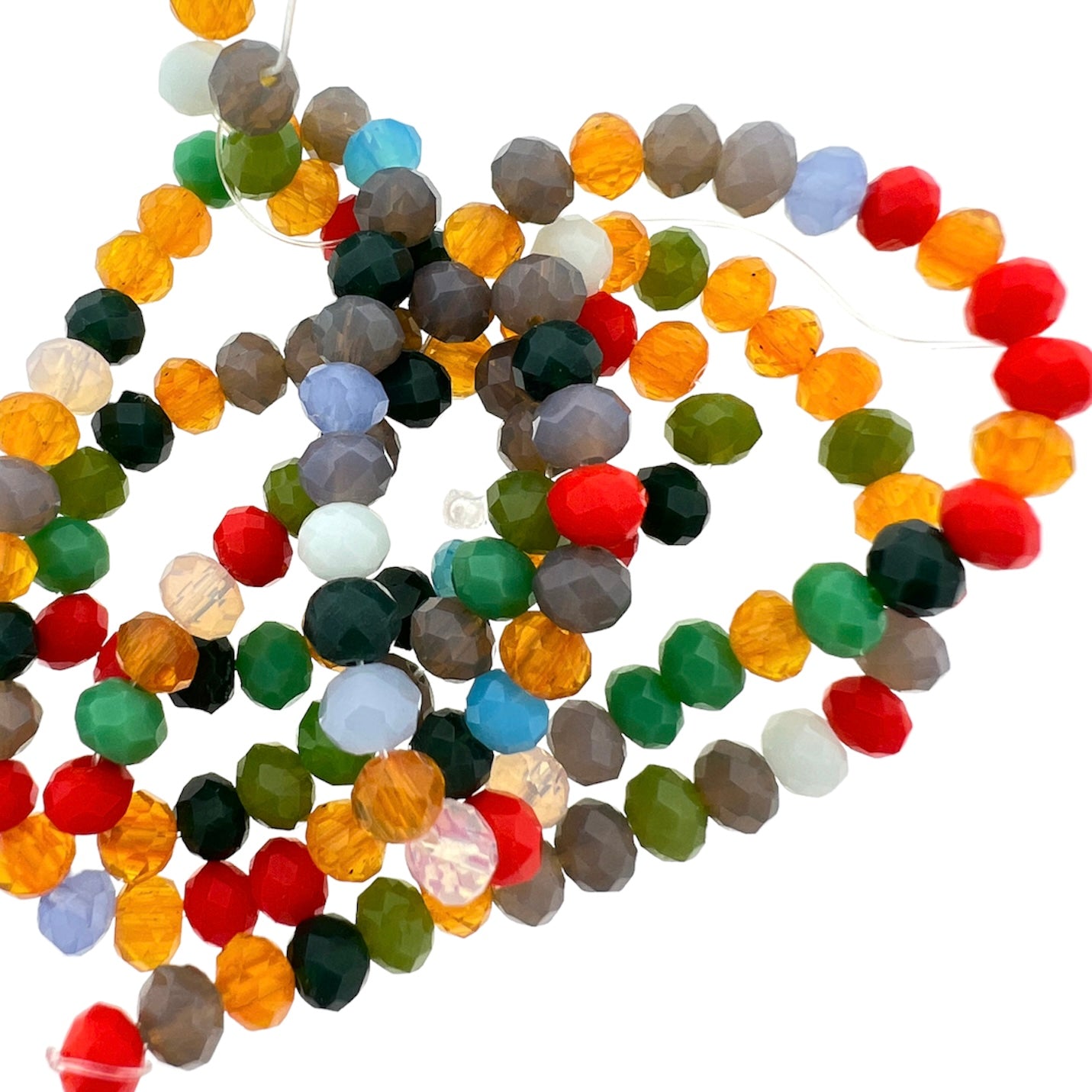 Facet rondelle mixed colors rainbow 4mm - ±140 stuks-Kralen-Kraaltjes van Renate