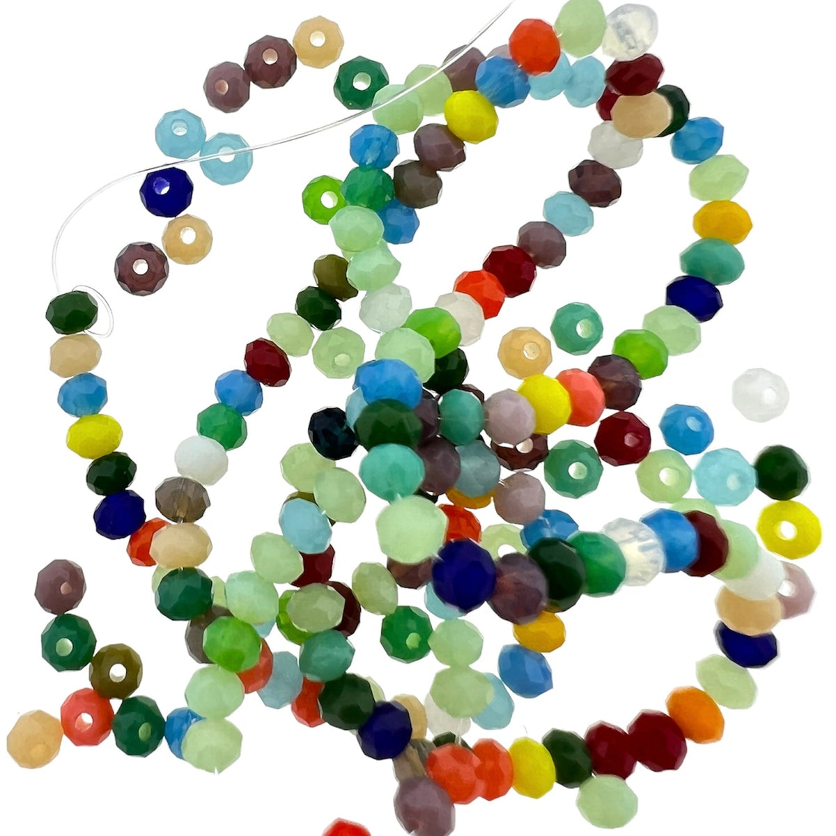 Facet rondelle mixed colors shiny 2mm - ±196 stuks-Kralen-Kraaltjes van Renate