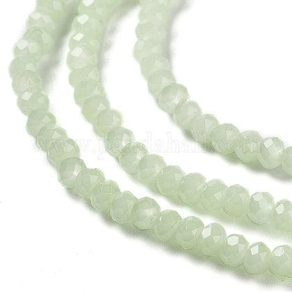 Facet rondelle pale green 3x2mm- per ±135-Kralen-Kraaltjes van Renate