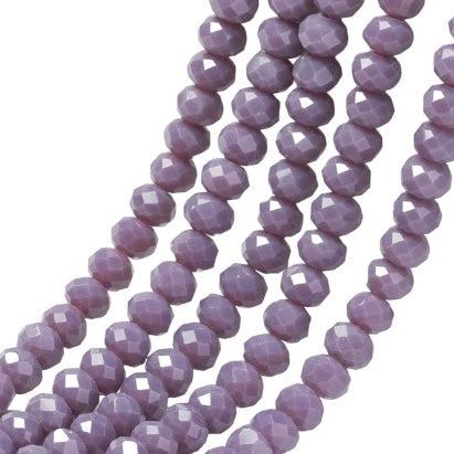 Facet rondelle purple 6x5mm - ±90 stuks-Kralen-Kraaltjes van Renate