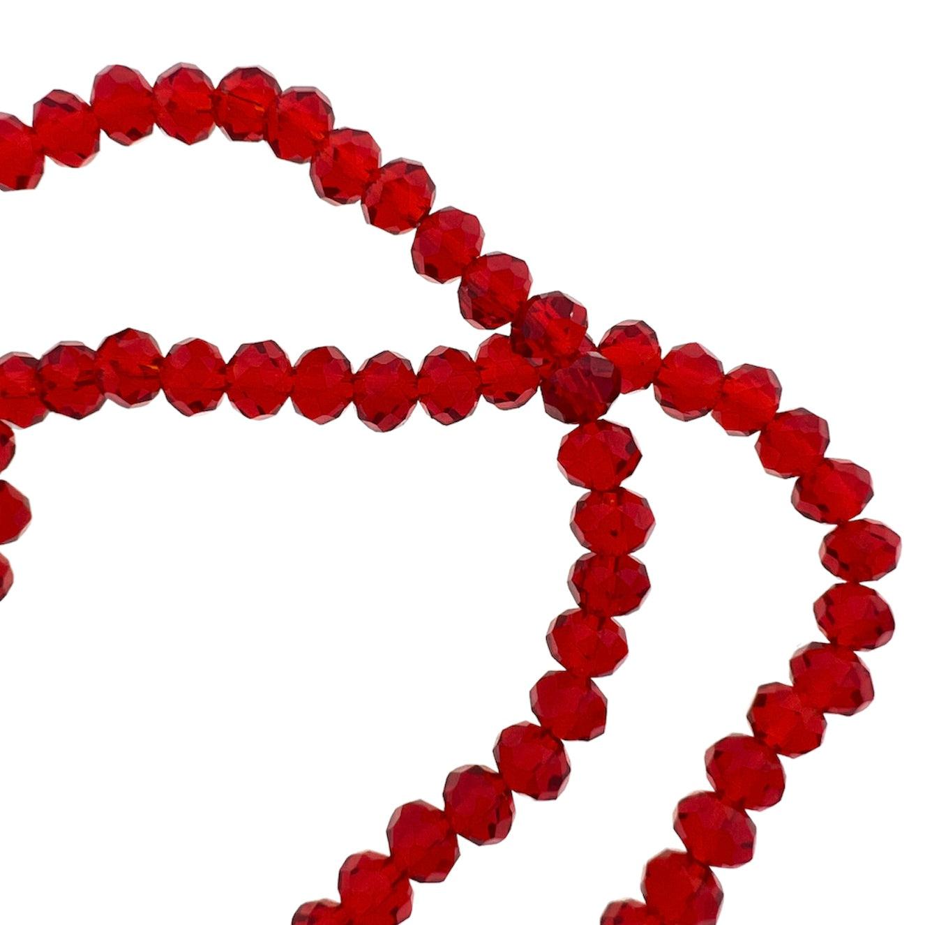 Facet rondelle red fire 4mm - ±125 stuks-Kralen-Kraaltjes van Renate