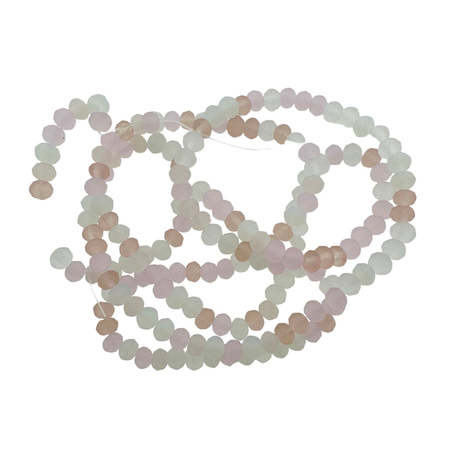 Facet rondelle roze mix 3x2mm- ±182 stuks-Kralen-Kraaltjes van Renate