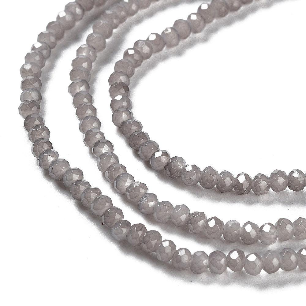 Facet rondelle silver 3x2mm- per ±150-Kralen-Kraaltjes van Renate