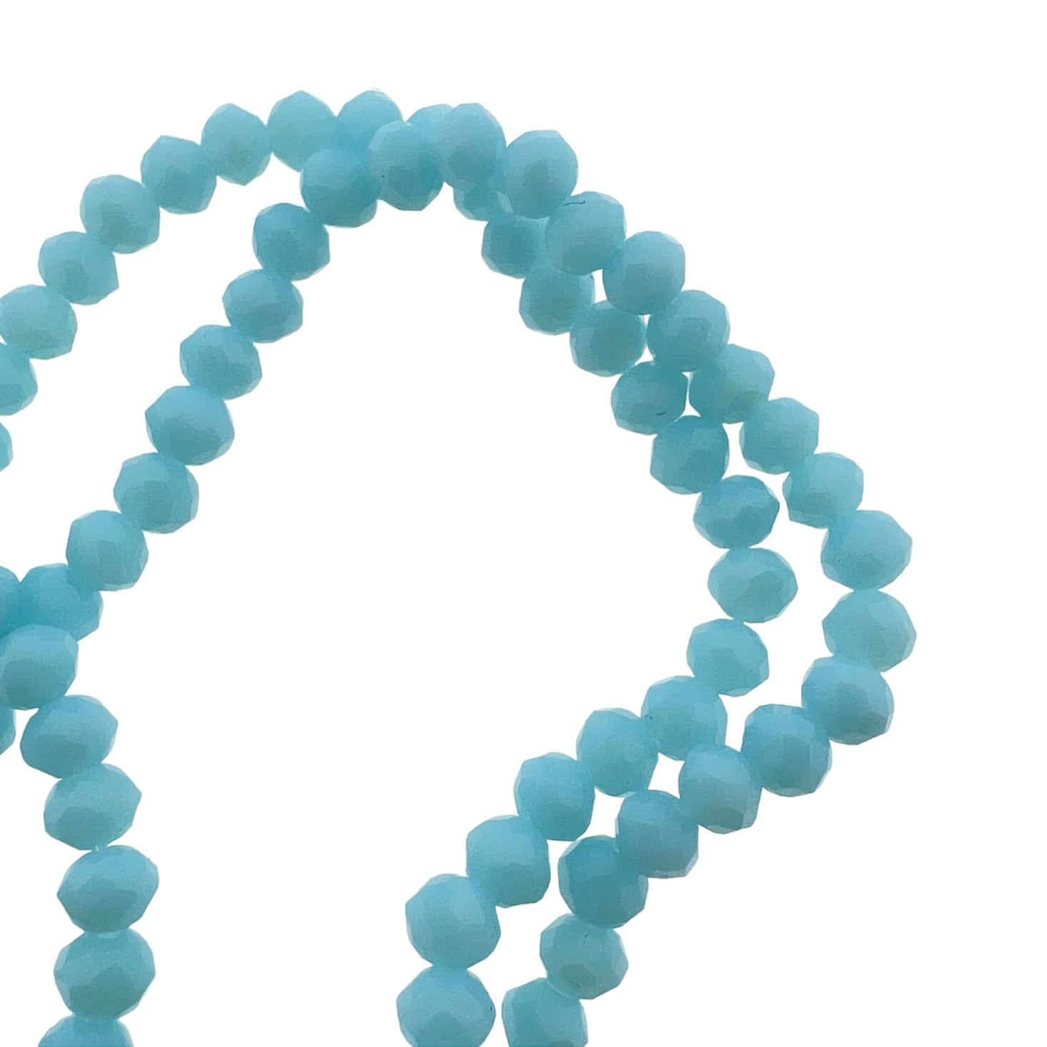 Facet rondelle sky blue 4mm - ±125 stuks-Kralen-Kraaltjes van Renate