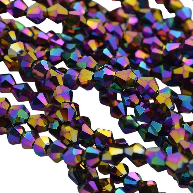 Facetkralen bicone rainbow 4x4mm - per ±30cm-Kralen-Kraaltjes van Renate