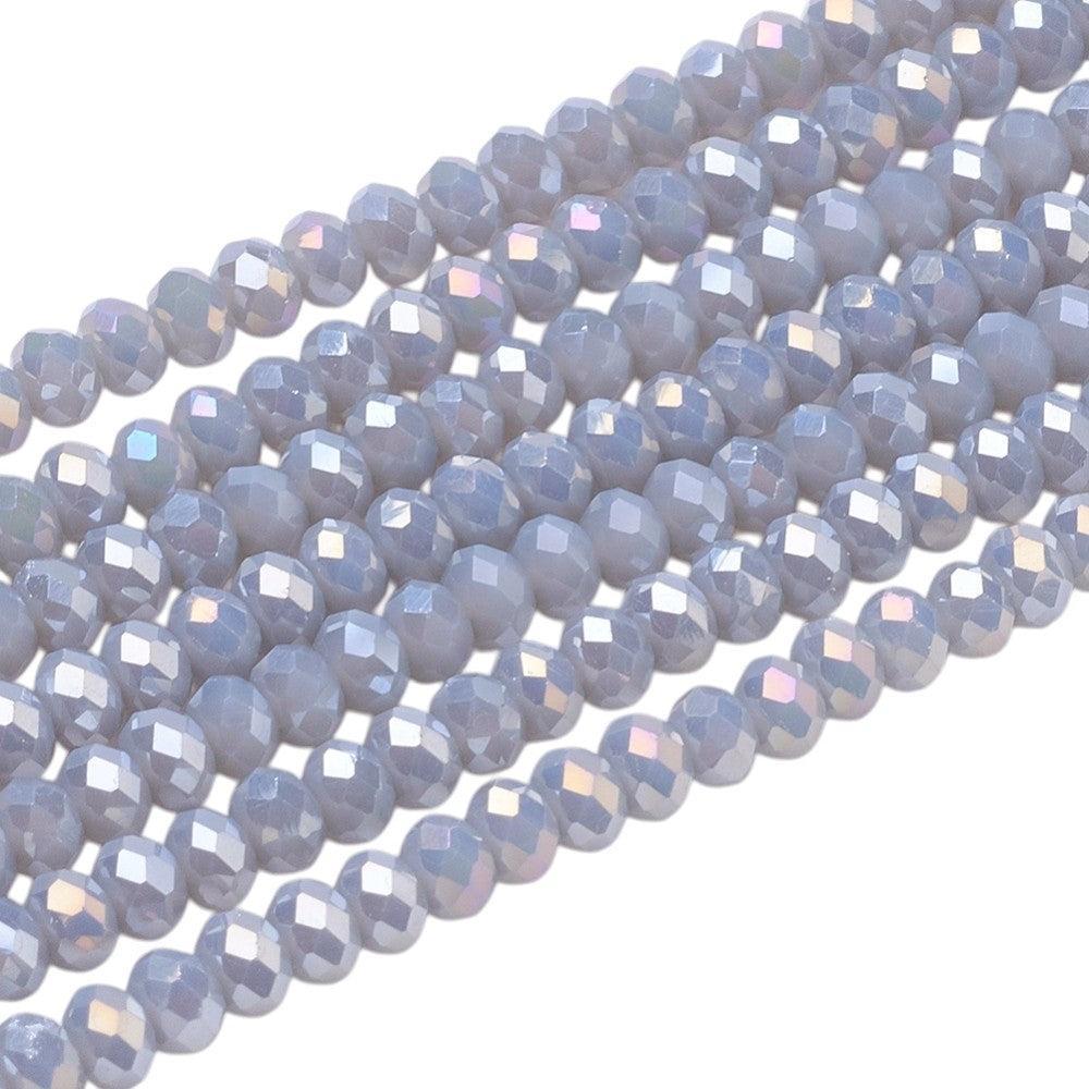 Facetkralen electroplated AB gray 4x3mm- ±100 stuks-Kralen-Kraaltjes van Renate