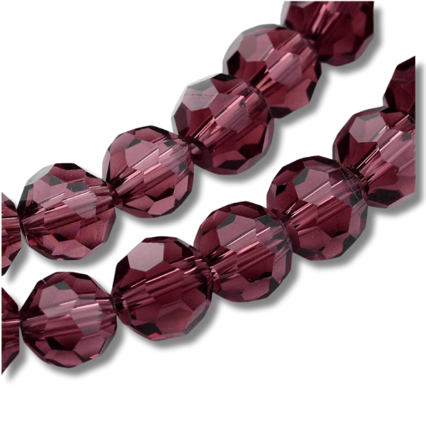 Facetkralen rondel Bordeaux rood 8mm - ±65 stuks-Kralen-Kraaltjes van Renate