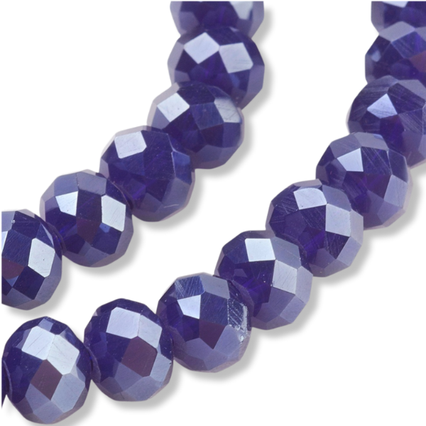 Facetkralen rondel Midnight Blue 6x4mm - ±80 stuks-Kralen-Kraaltjes van Renate