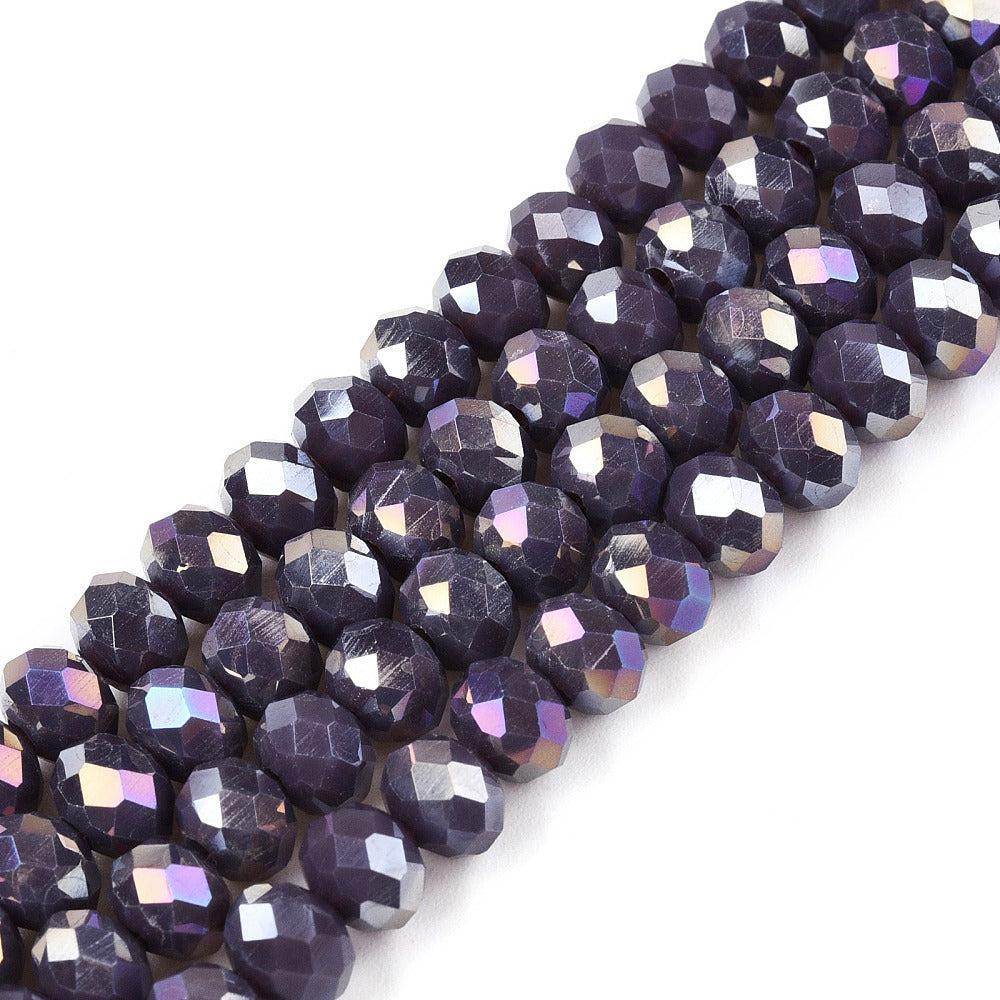 Facetkralen rondelle Paars 6x5mm - ±80 stuks-Kralen-Kraaltjes van Renate
