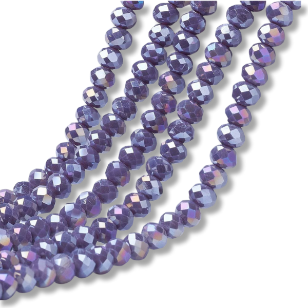 Facetkralen rondelle Paars 2,5x2mm - ±135 stuks-Kralen-Kraaltjes van Renate