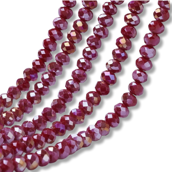 Facetkralen rondelle Roze 2,5x2mm - ±135 stuks-Kralen-Kraaltjes van Renate