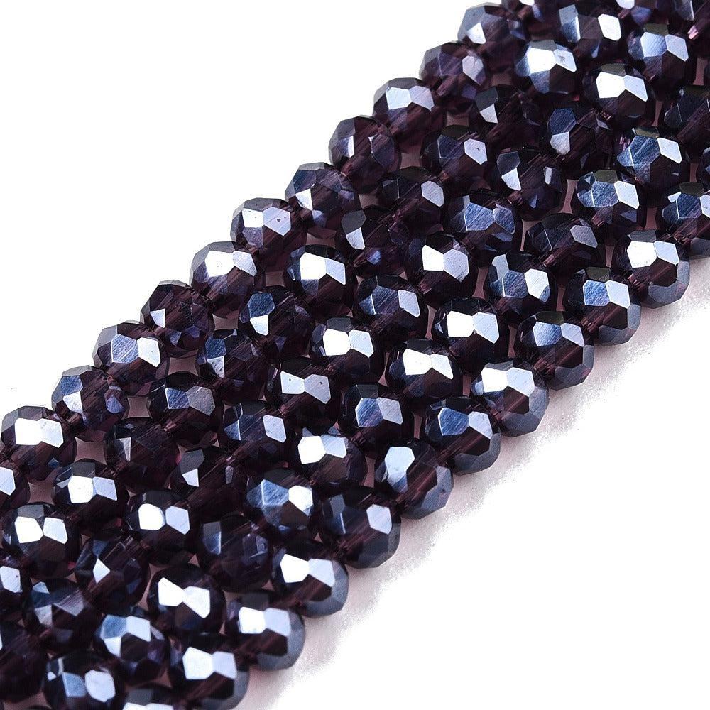 Facetkralen rondelle Slate Blue 3,5x3mm - ±100 stuks-Kralen-Kraaltjes van Renate