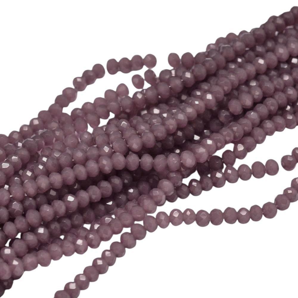 Facetkralen rondelle old rose 3,5x2,5mm - per ±35cm-Kralen-Kraaltjes van Renate