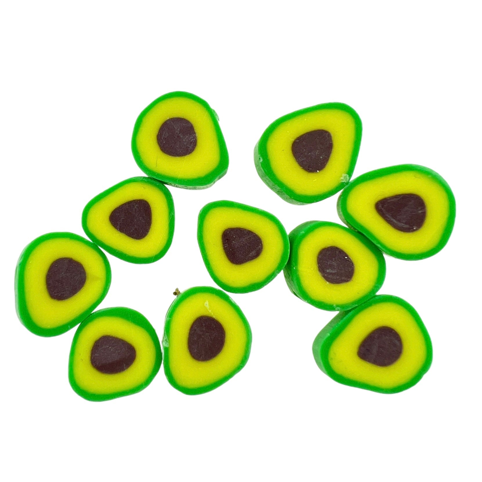 Fimo avocado mix 10mm - 10 stuks-Kralen-Kraaltjes van Renate