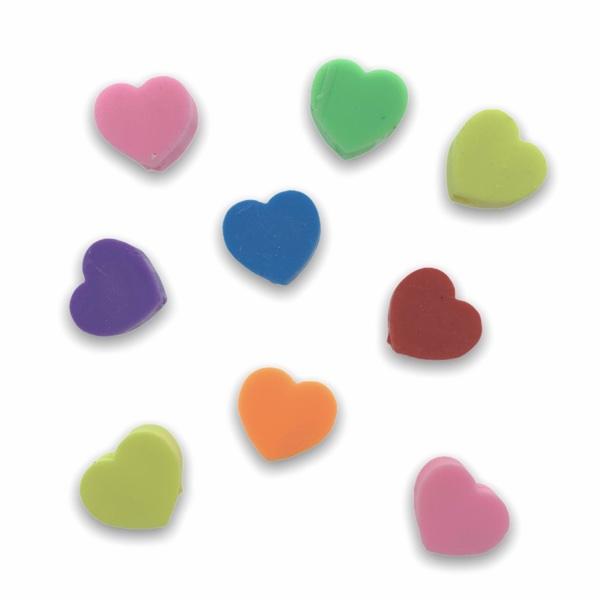 Fimo hartjes mix 10mm - 10 stuks-Kraaltjes van Renate
