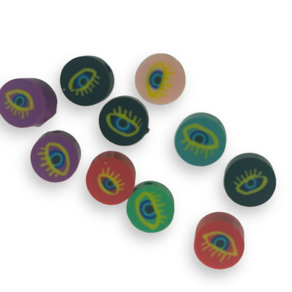 Fimo kralen Eye 10mm - 10 stuks-Kralen-Kraaltjes van Renate