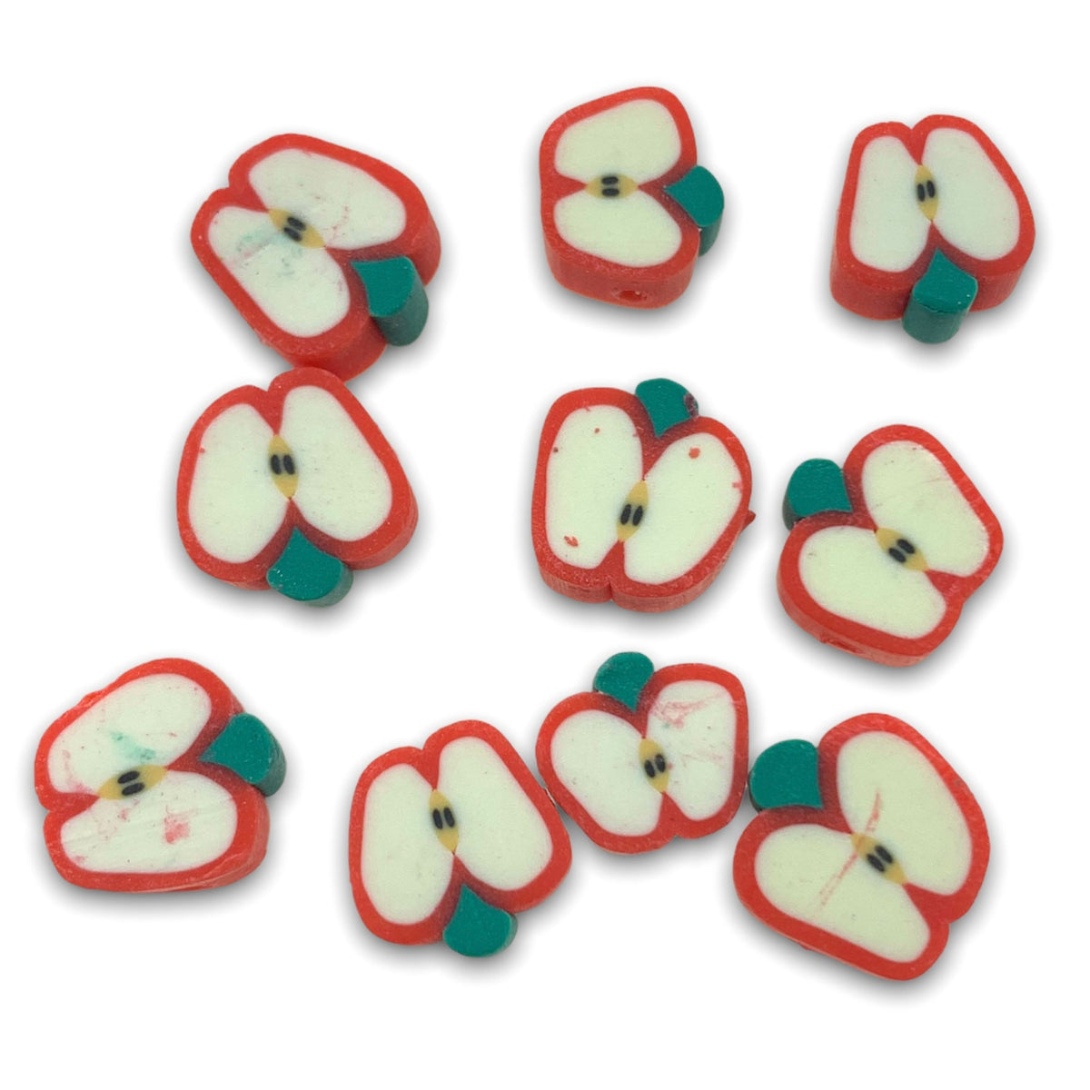 Fimo kralen appel rood 10mm - 10 stuks-Kralen-Kraaltjes van Renate